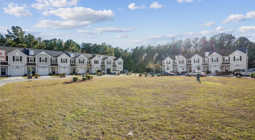 a couple streets with townhomes that have driveways